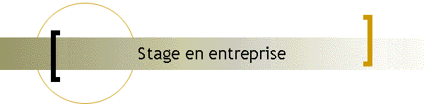 Stage en entreprise